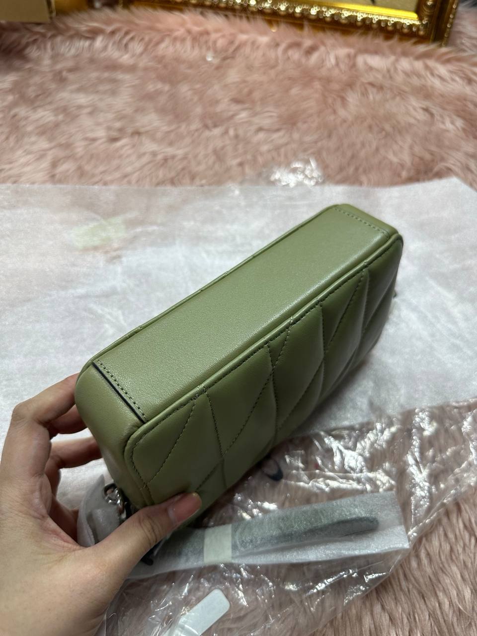 ORIG & IMPORTED COACH Retail Kira Crossbody With Pillow Quilting Small Sage Green Bag