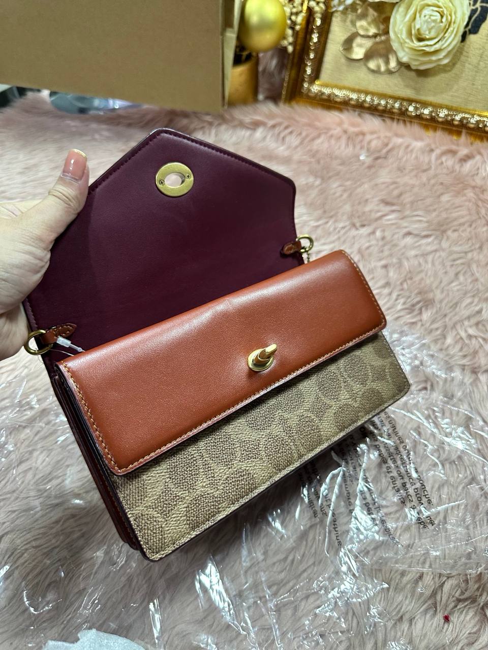 ORIG & IMPORTED COACH Retail Aster Crossbody In Signature Canvas Brown Bag