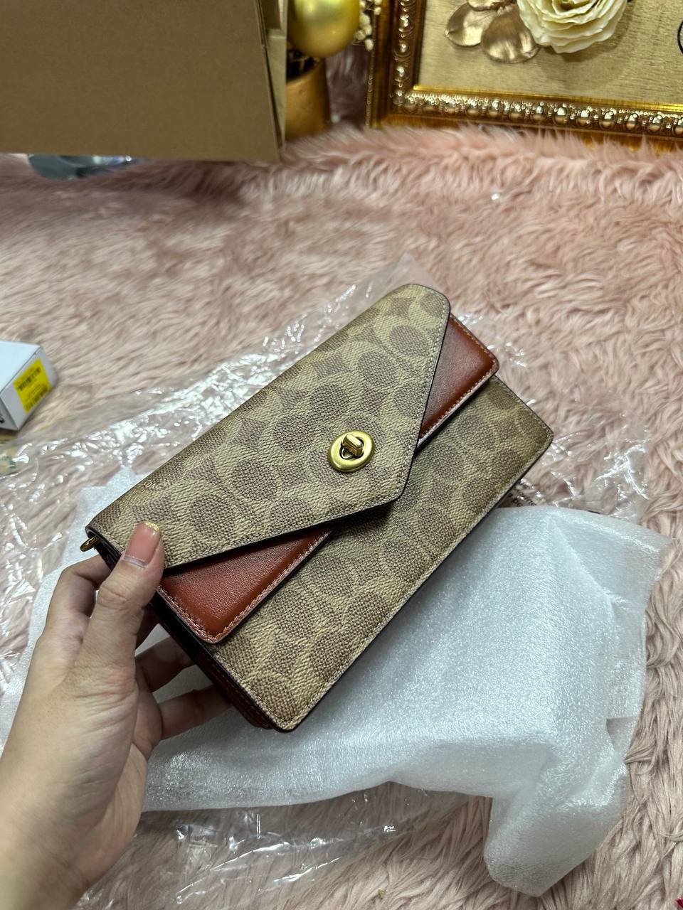 ORIG & IMPORTED COACH Retail Aster Crossbody In Signature Canvas Brown Bag