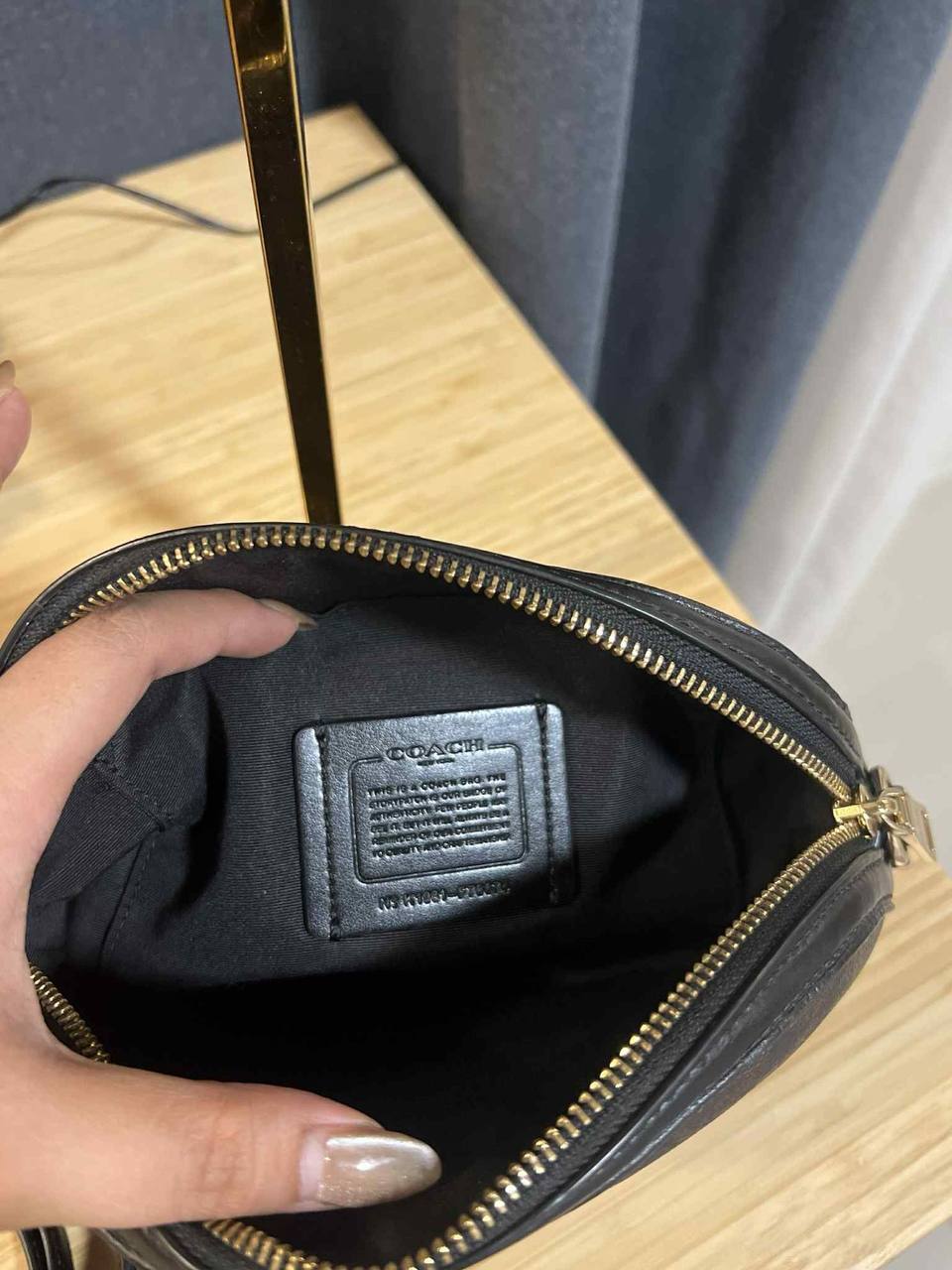 ORIG Preloved COACH Dome Crossbody Signature Brown Black Small Bag