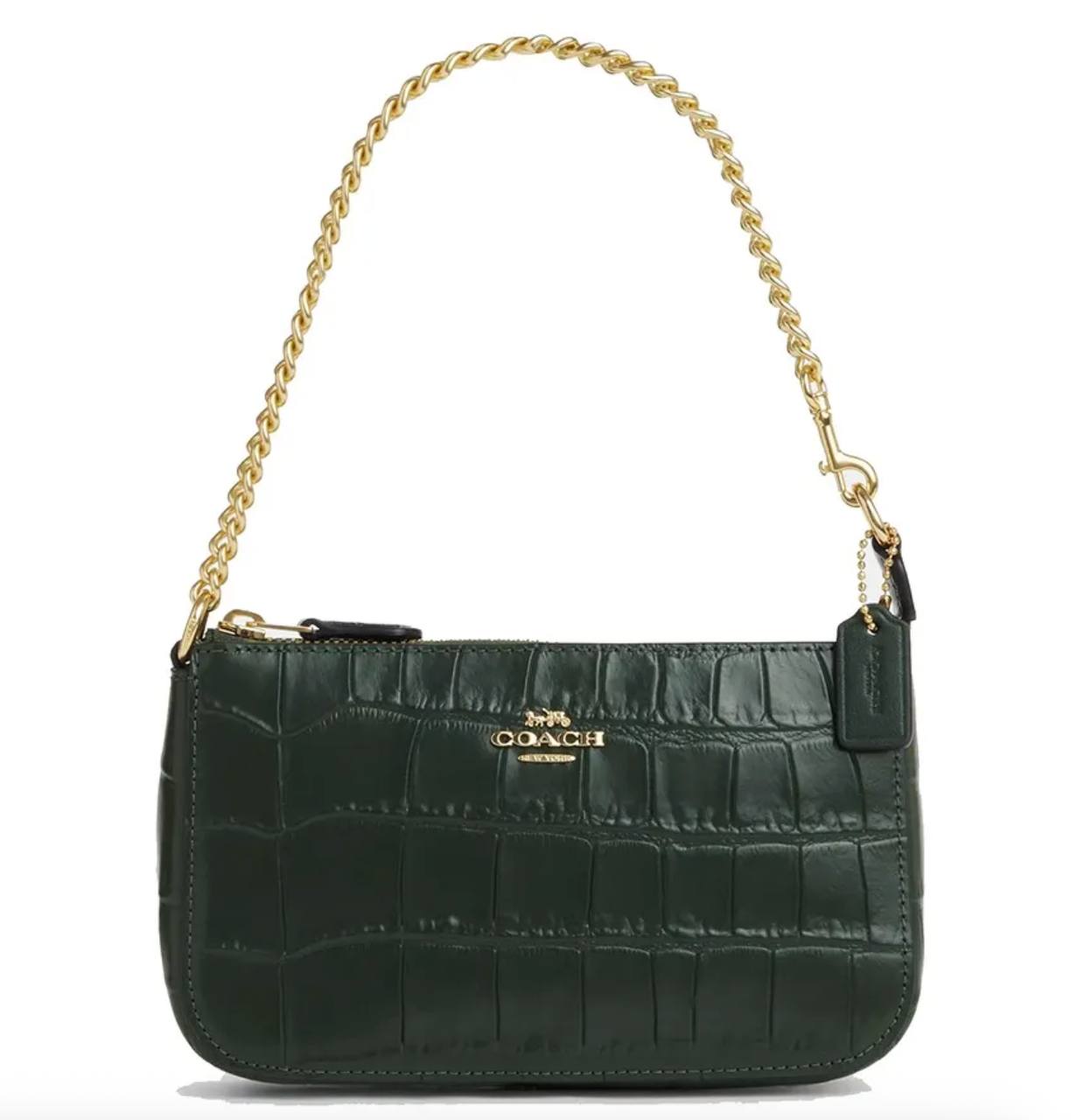 ORIG & IMPORTED COACH Nolita 19 Croc Green Chain Shoulder Bag