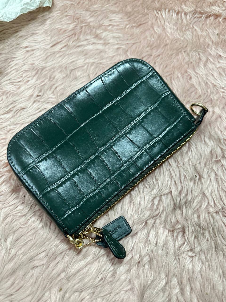 ORIG & IMPORTED COACH Nolita 19 Croc Green Chain Shoulder Bag
