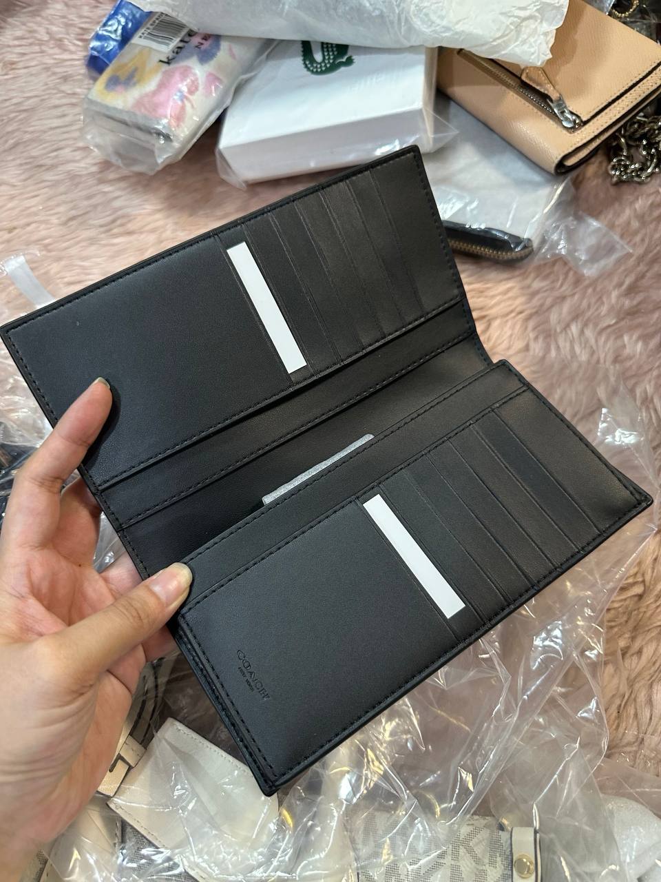 ORIG & IMPORTED COACH Modern Breast Pocket Slim Long Men Wallet Black
