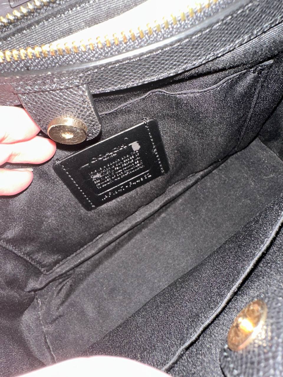 ORIG Preloved COACH Mini Surrey Carryall Black Small Bag