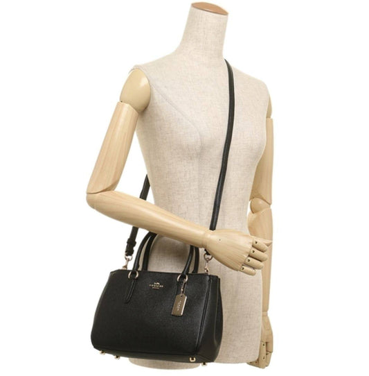 ORIG Preloved COACH Mini Surrey Carryall Black Small Bag