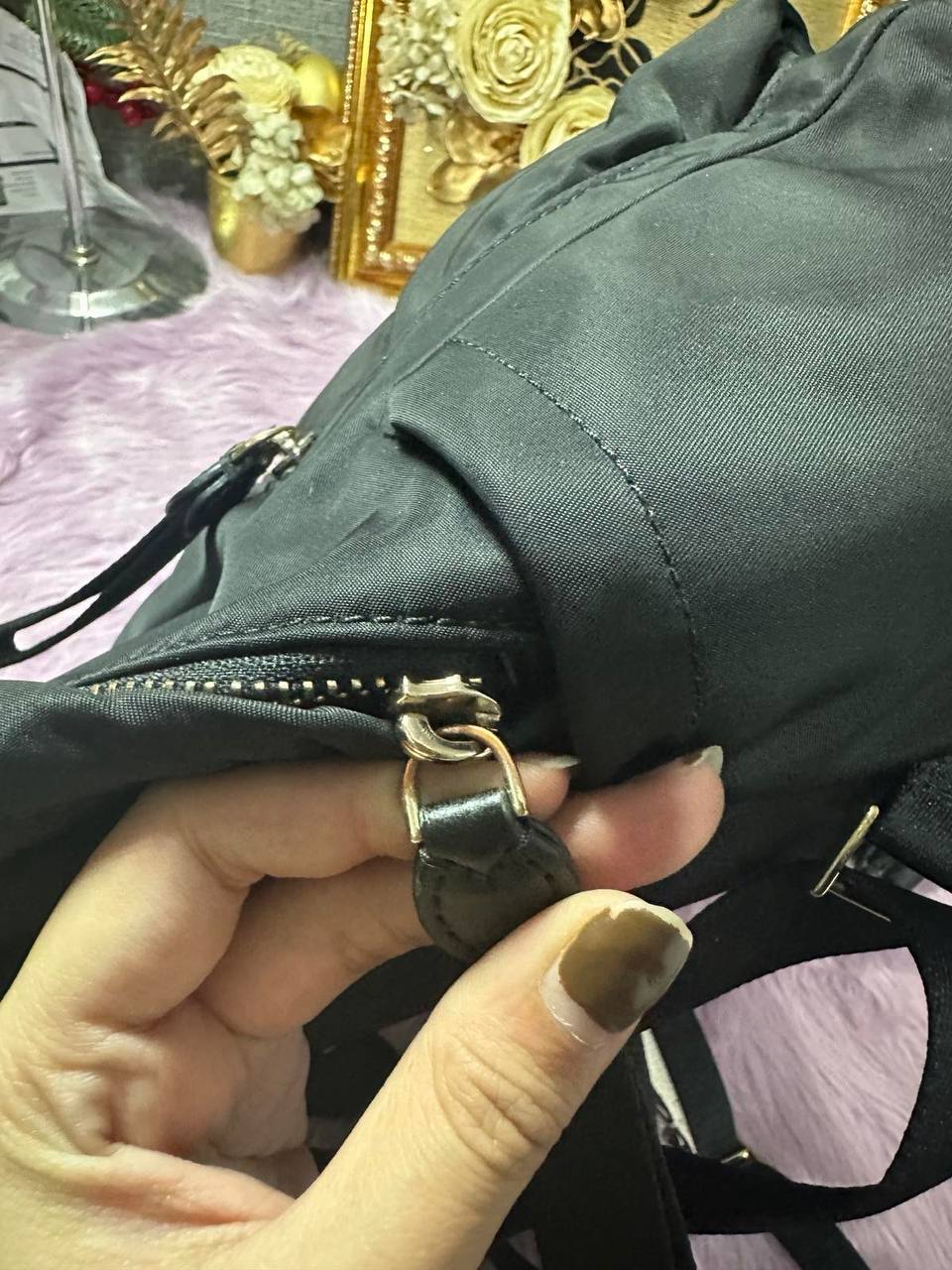 ORIG Preloved KateSpade KS Chelsea Medium Backpack Black Nylon Bag