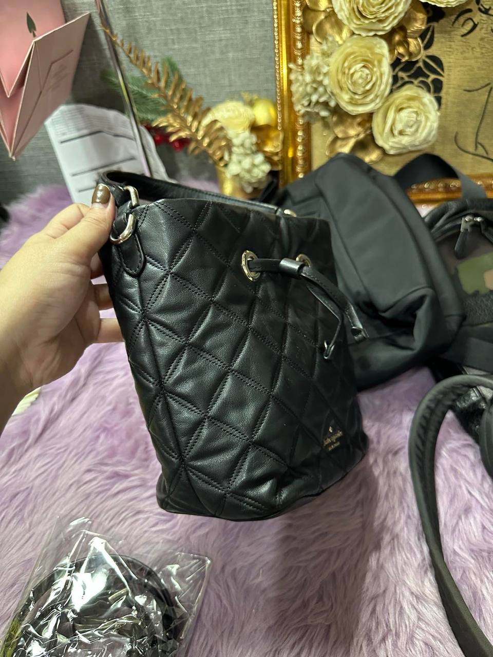 ORIG Preloved KateSpade KS Natalia Small Bucket Black Bag