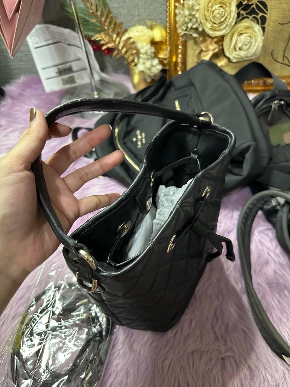 ORIG Preloved KateSpade KS Natalia Small Bucket Black Bag