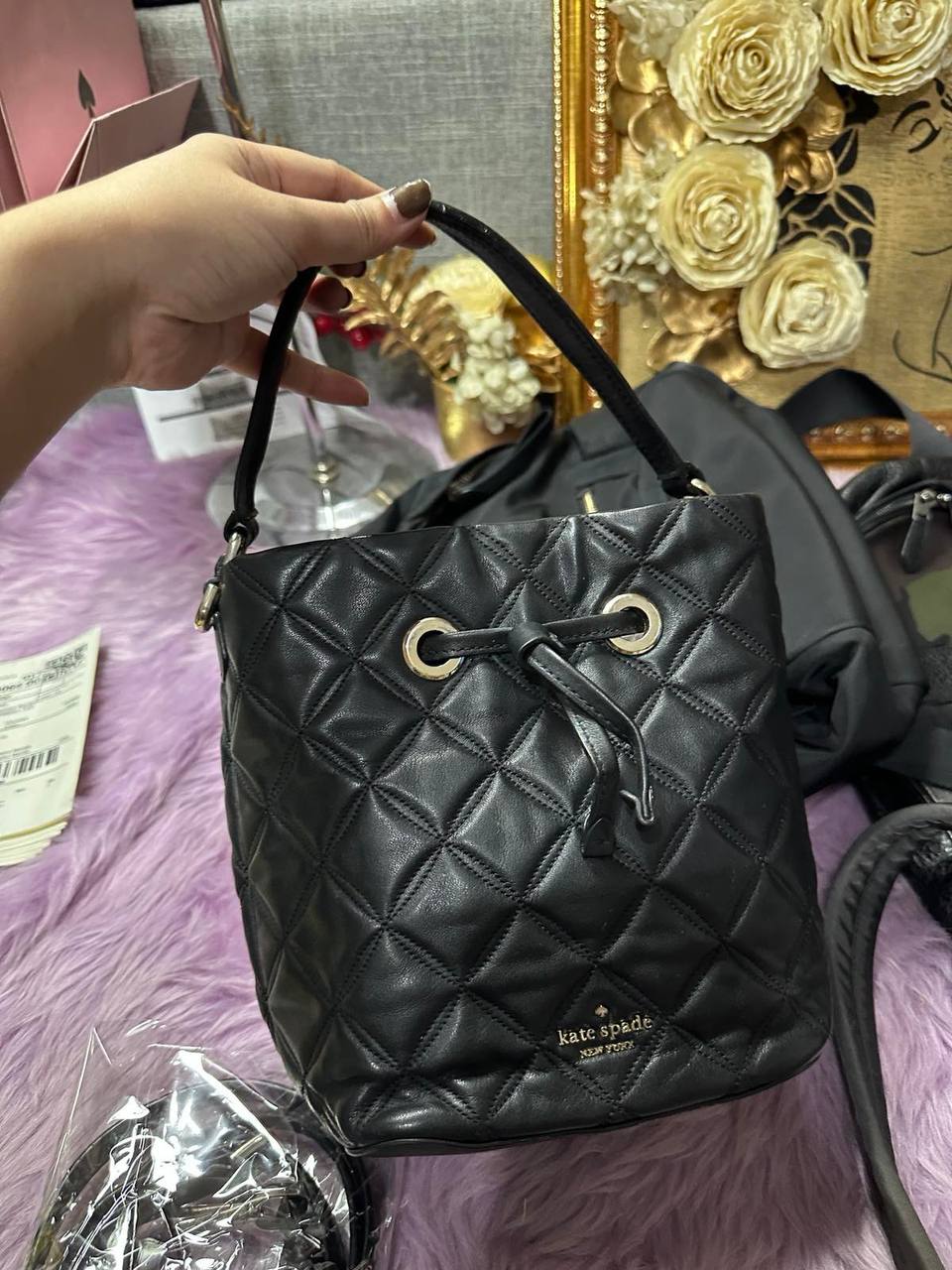 ORIG Preloved KateSpade KS Natalia Small Bucket Black Bag