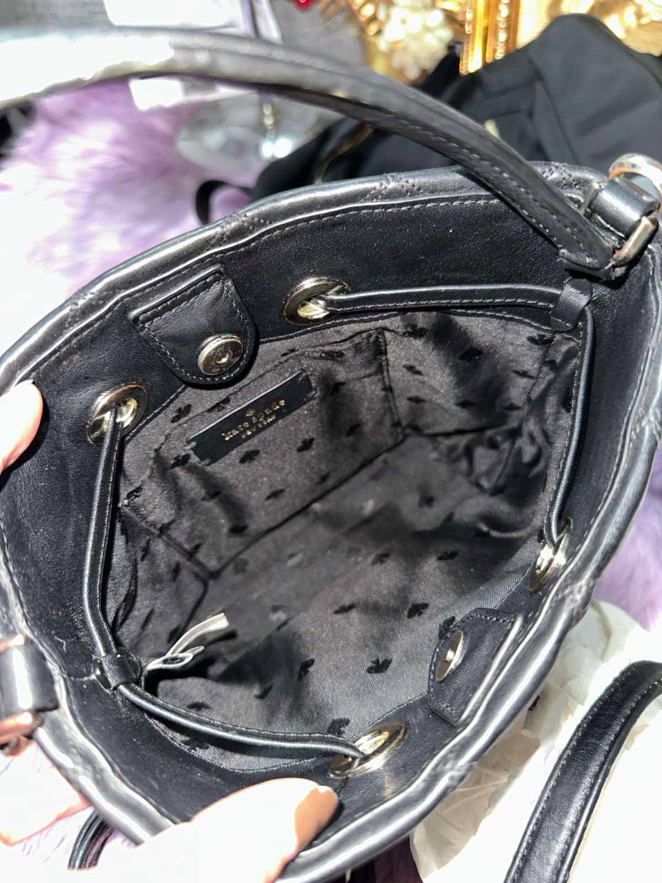 ORIG Preloved KateSpade KS Natalia Small Bucket Black Bag