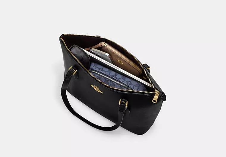 AUTHENTIC/ORIGINAL COACH Gallery Tote Bag With Heart Bolt Print