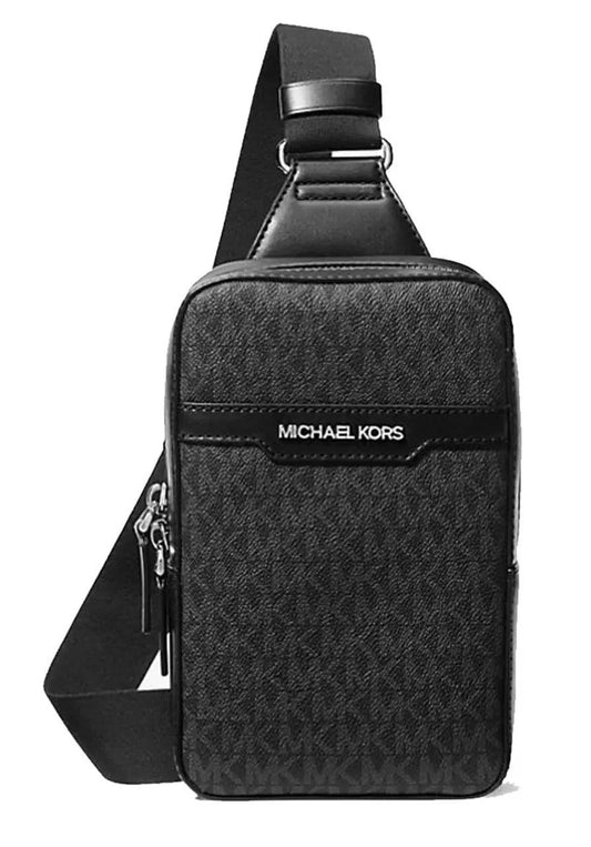 ORIG & IMPORTED Michael Kors MK Cooper Medium Signature Sling Pack Body Men Black Bag