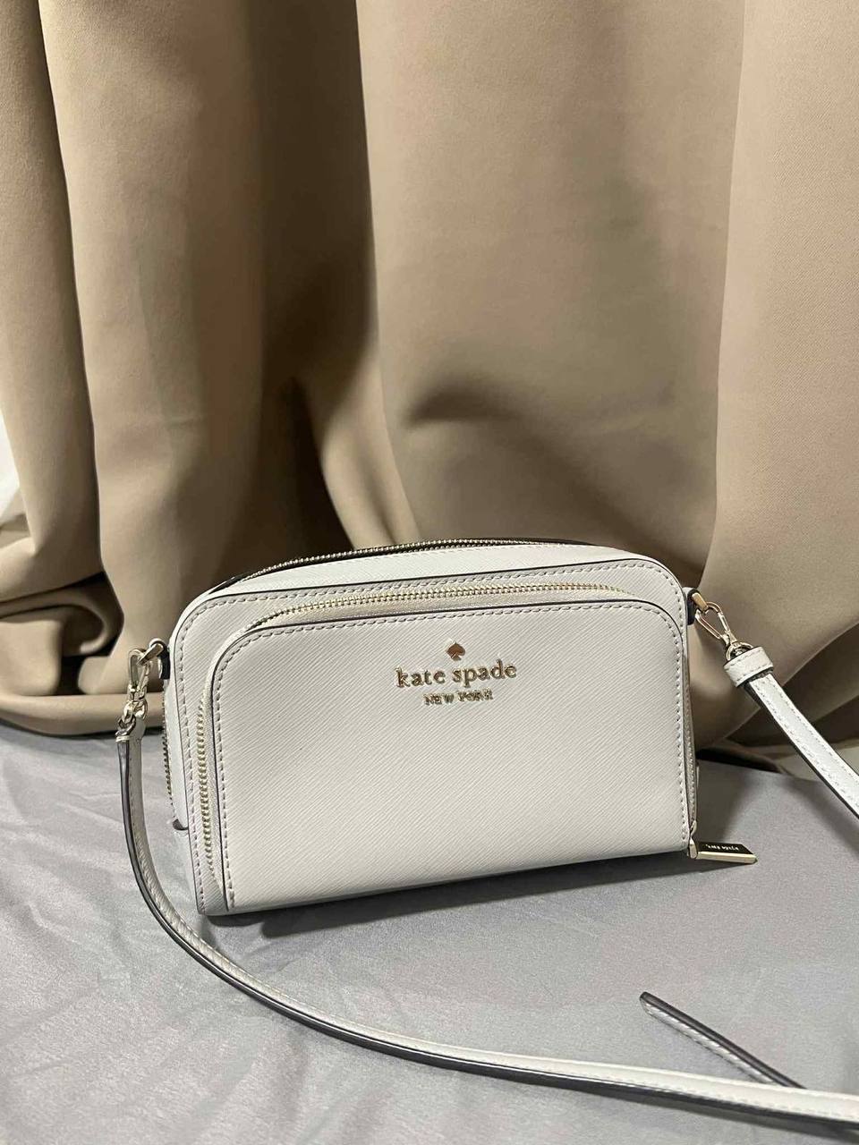 ORIG Preloved Kate Spade KS Staci Dual Zip Around Crossbody Small Lilac Bag