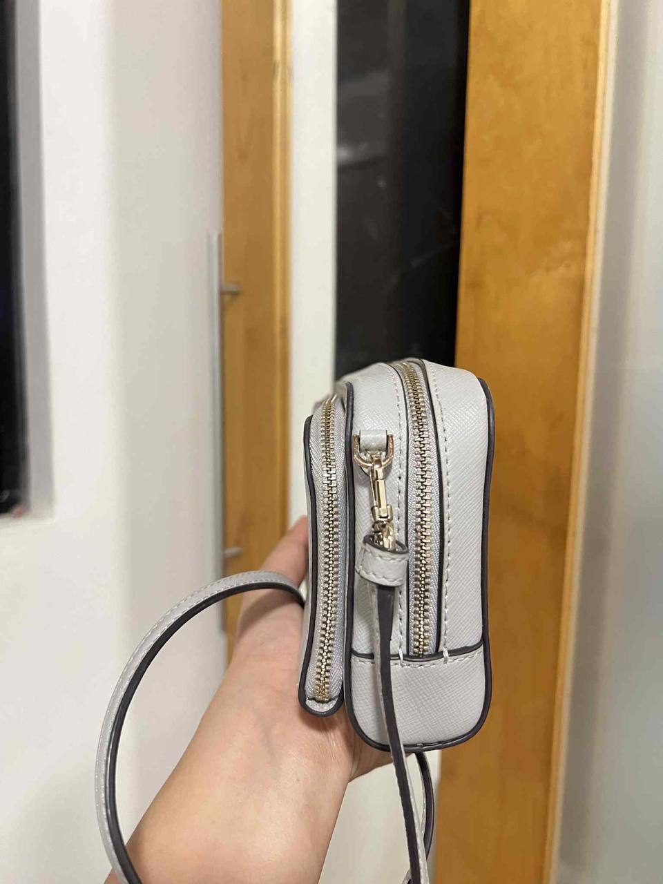 ORIG Preloved Kate Spade KS Staci Dual Zip Around Crossbody Small Lilac Bag