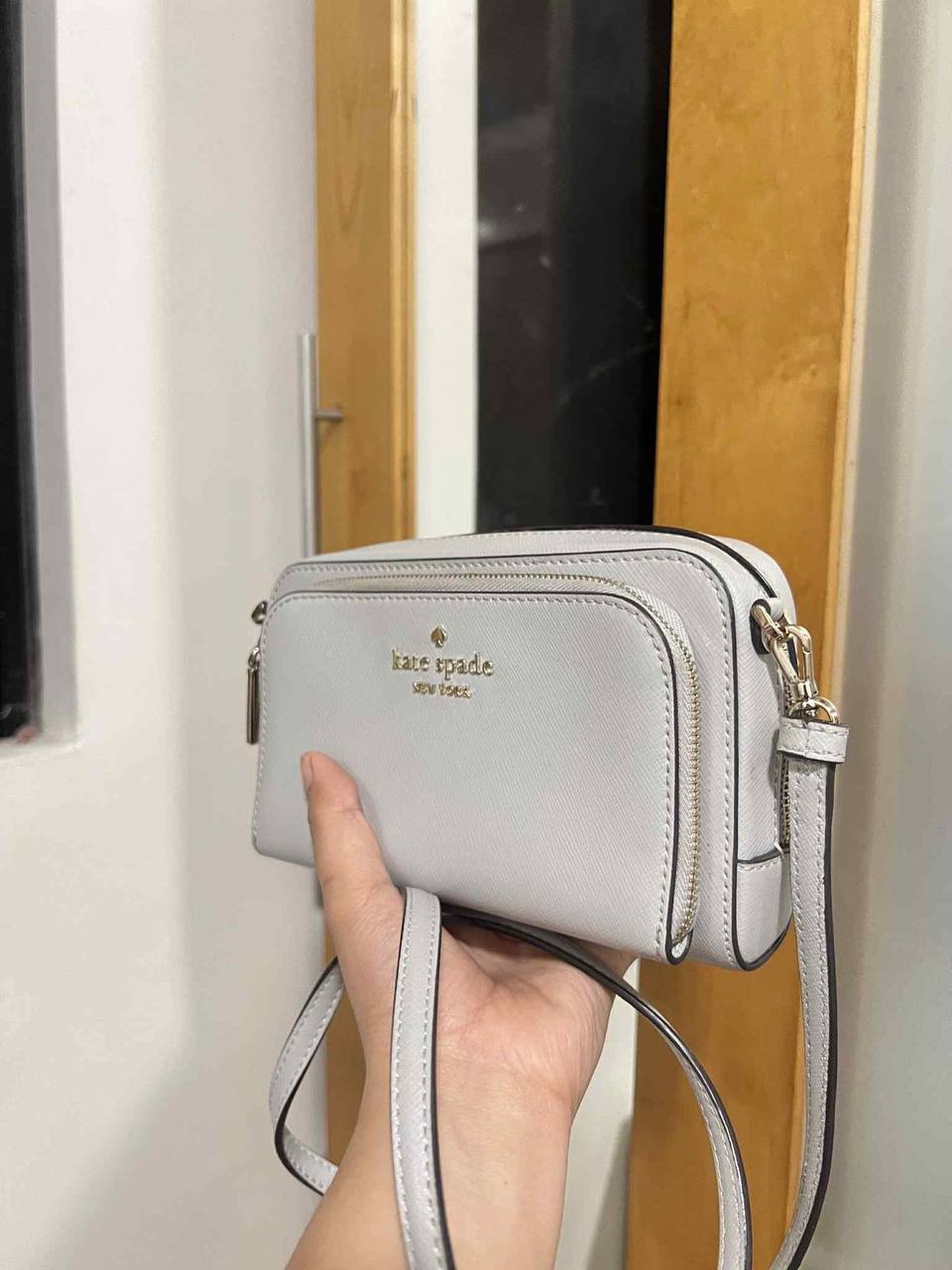 ORIG Preloved Kate Spade KS Staci Dual Zip Around Crossbody Small Lilac Bag