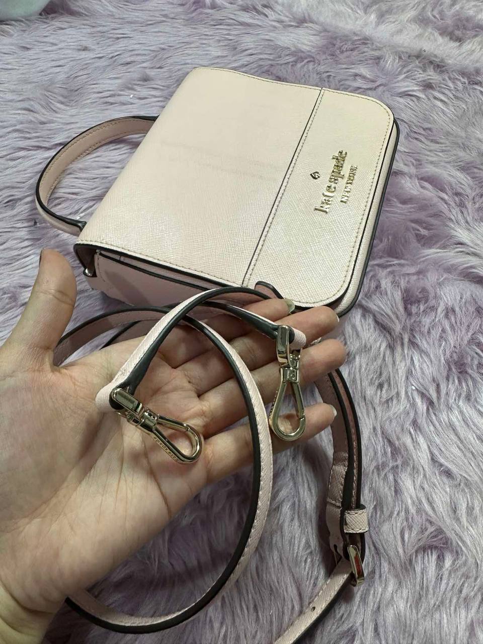 ORIG Preloved Kate Spade KS Staci Square Crossbody Pink Bag