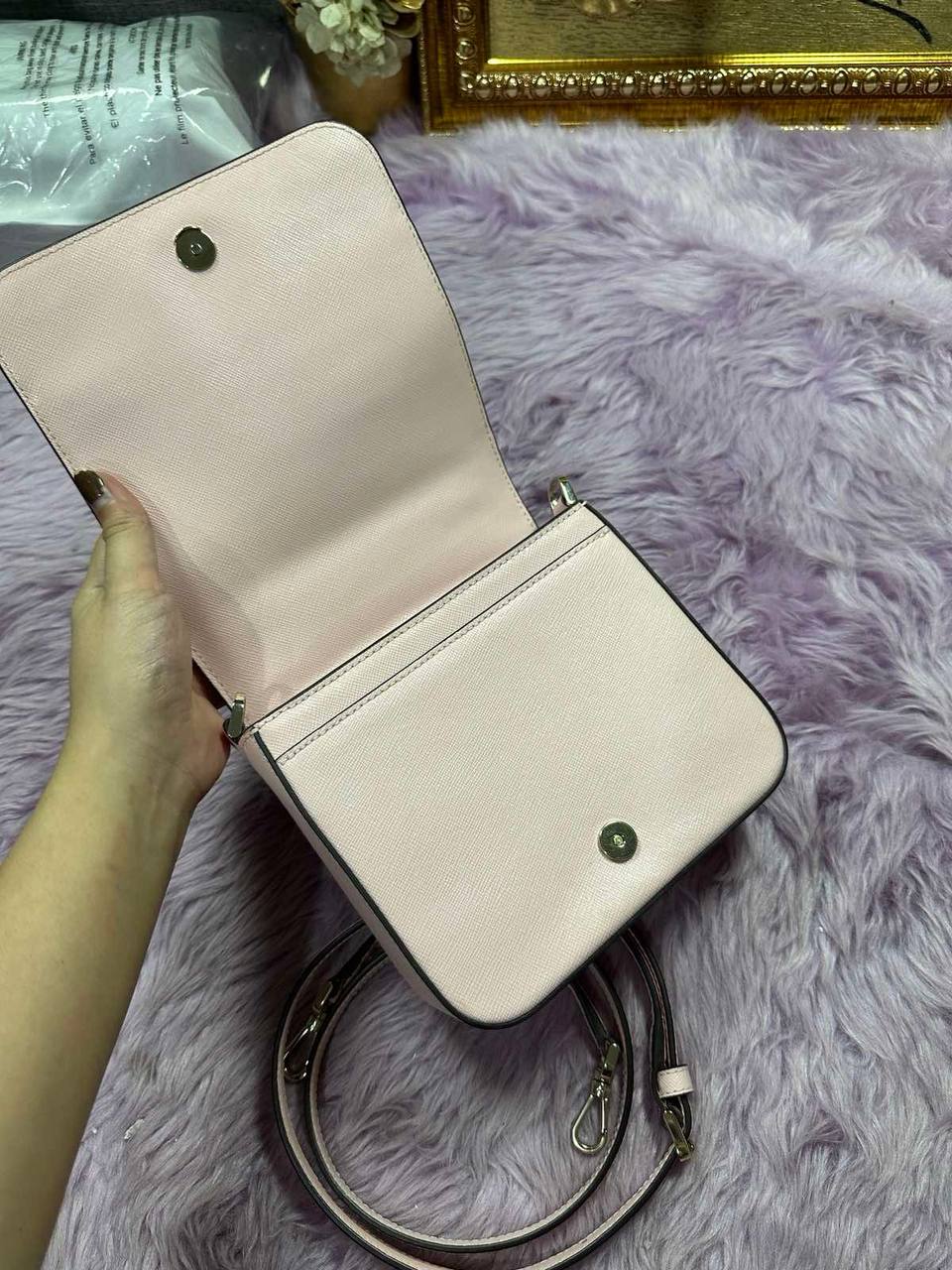 ORIG Preloved Kate Spade KS Staci Square Crossbody Pink Bag