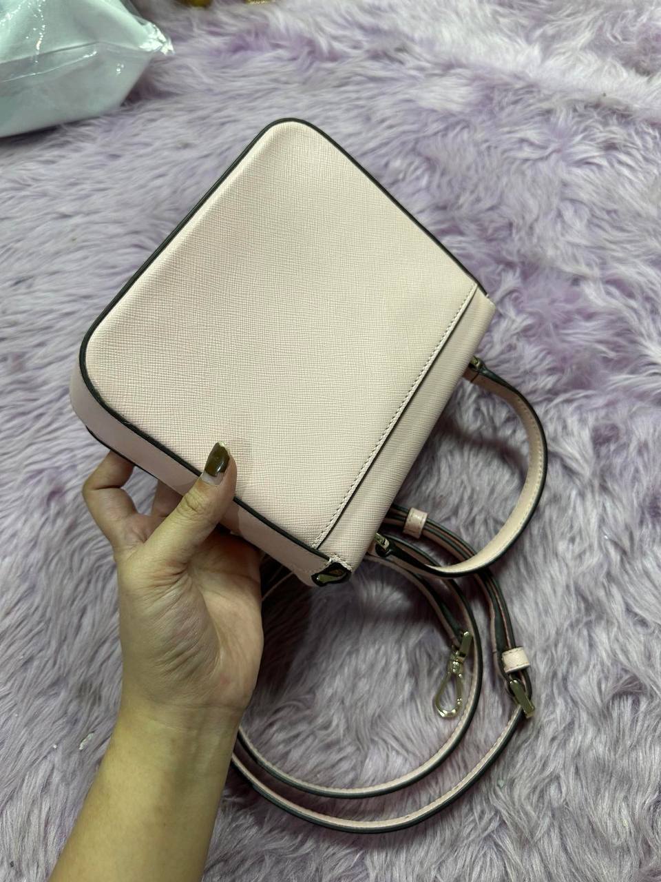 ORIG Preloved Kate Spade KS Staci Square Crossbody Pink Bag