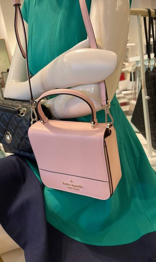 ORIG Preloved Kate Spade KS Staci Square Crossbody Pink Bag