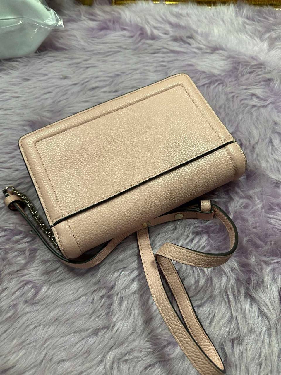 ORIG Preloved Kate Spade KS Knott Flap Crossbody Pink Small Phone Bag