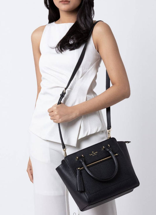 ORIG Preloved Kate Spade KS Chester Street Small Allyn Satchel Black Bag