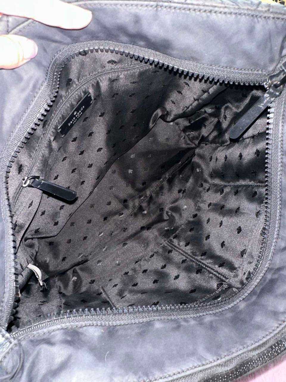 ORIG Preloved Kate Spade KS Jae Quilted Large Nylon Black Tote