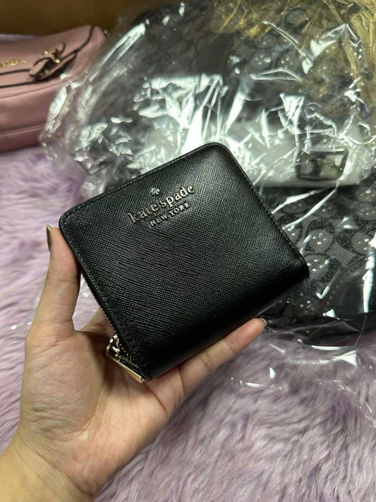 ORIG Preloved Kate Spade KS Staci Small Zip Around Black Wallet