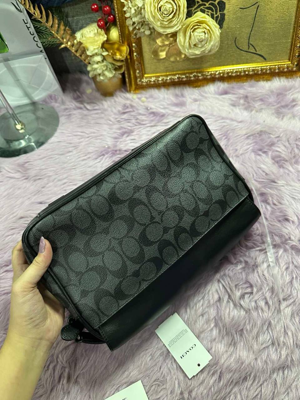ORIG Preloved Coach Track Crossbody Men Black Bag