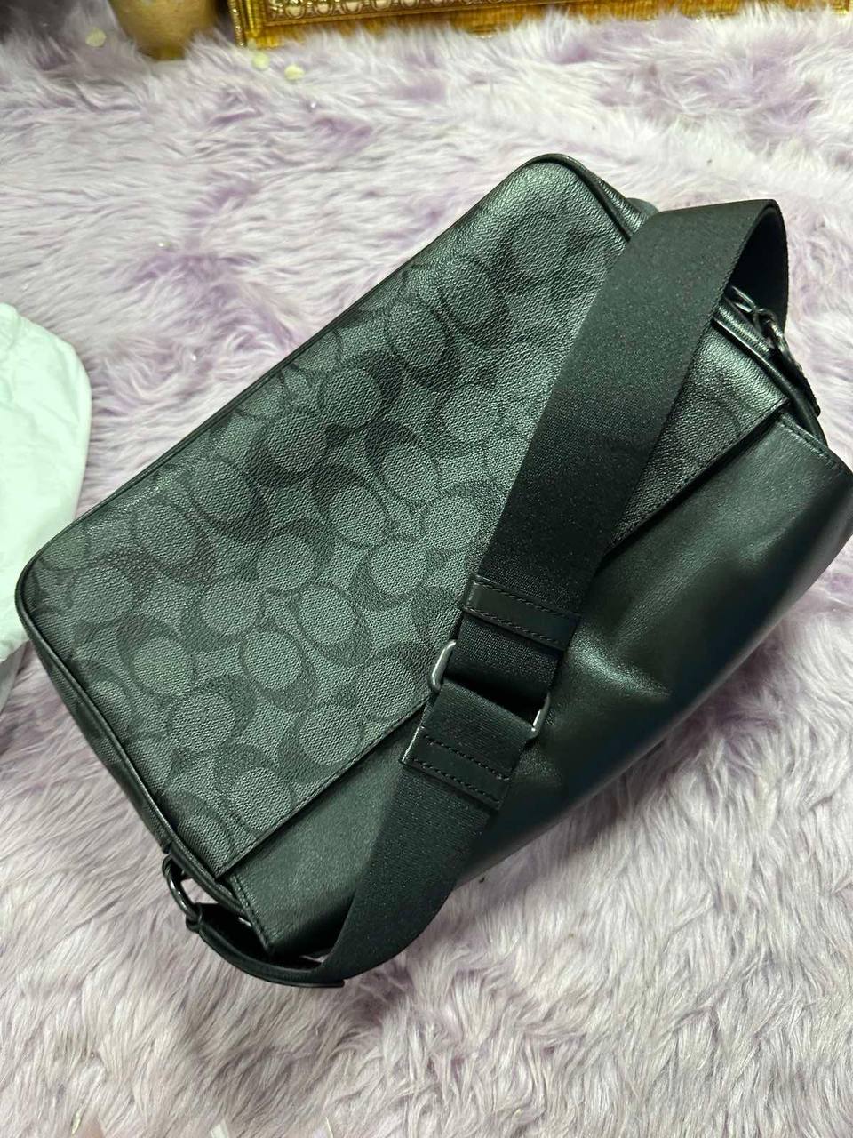 ORIG Preloved Coach Track Crossbody Men Black Bag
