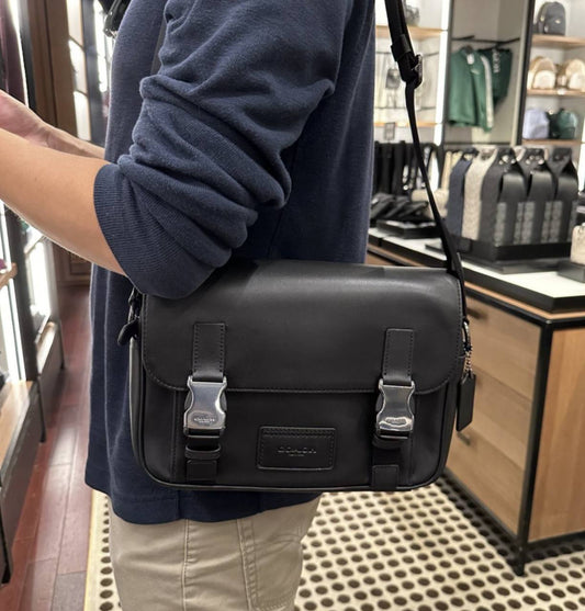 ORIG Preloved Coach Track Crossbody Men Black Bag