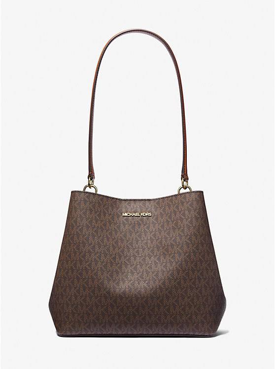 ORIG & IMPORTED Michael Kors Pratt Medium Signature Logo Shoulder Bag