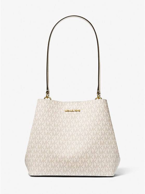 ORIG & IMPORTED Michael Kors Pratt Medium Signature Logo Shoulder Bag