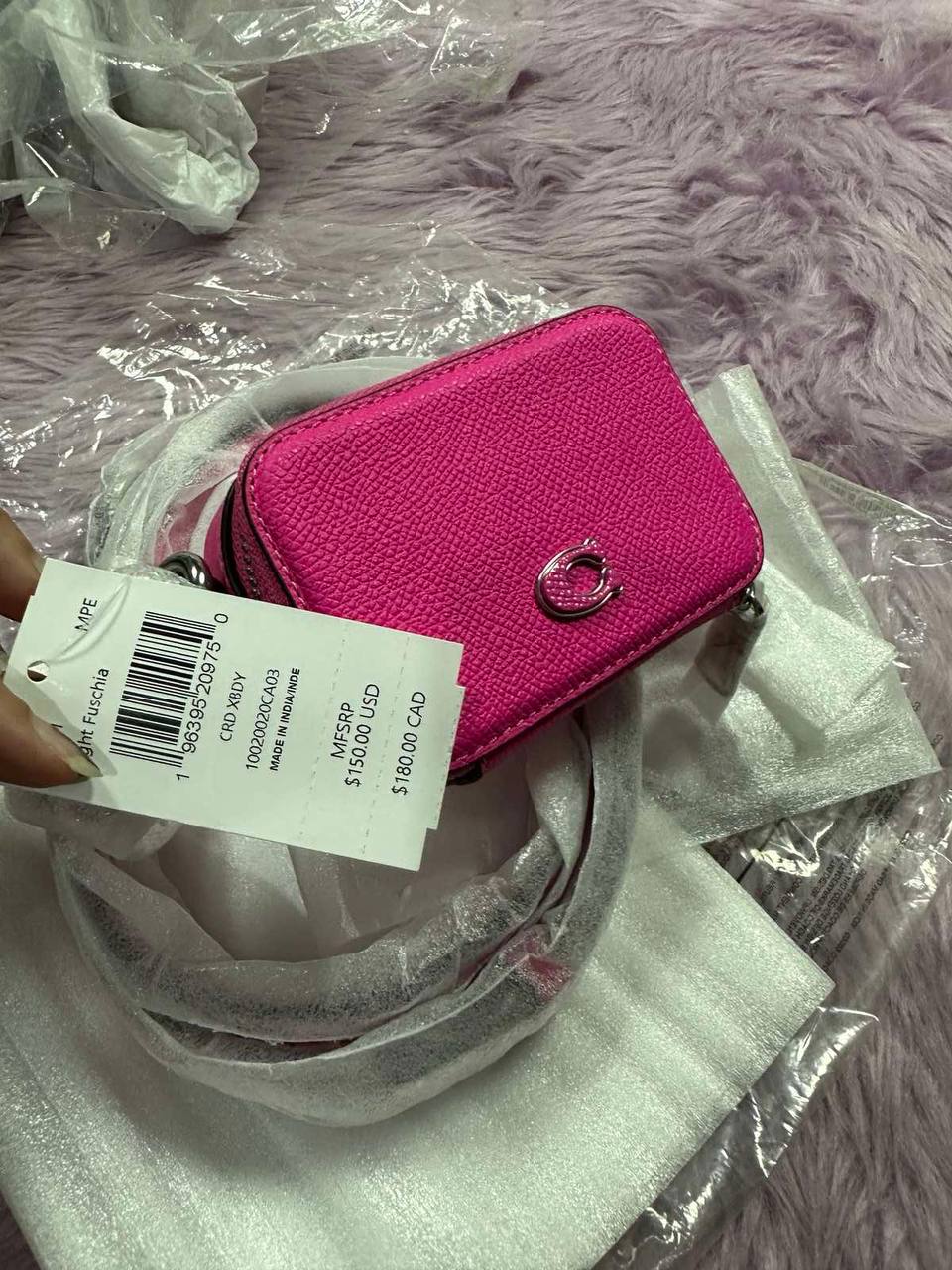 ORIG & IMPORTED Coach Crossbody Pouch Micro Bag Pink / Blue / Orange