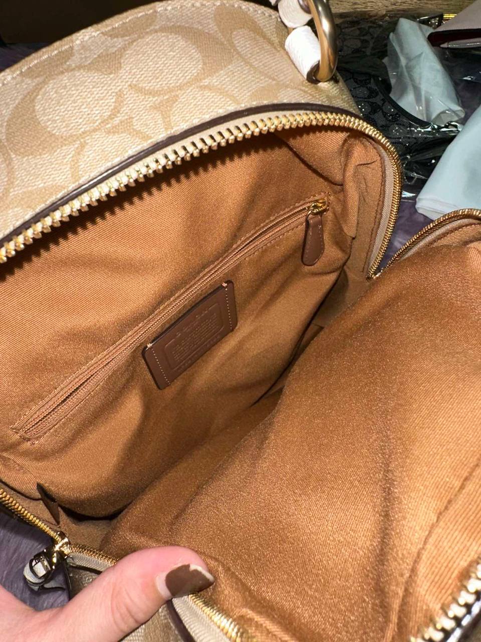 ORIG Preloved Coach Jordyn Leather Backpack White Bag