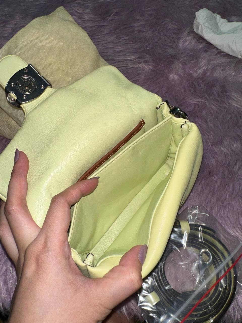 ORIG Preloved Coach Pillow Tabby Shoulder Bag 18 Green Mini Bag