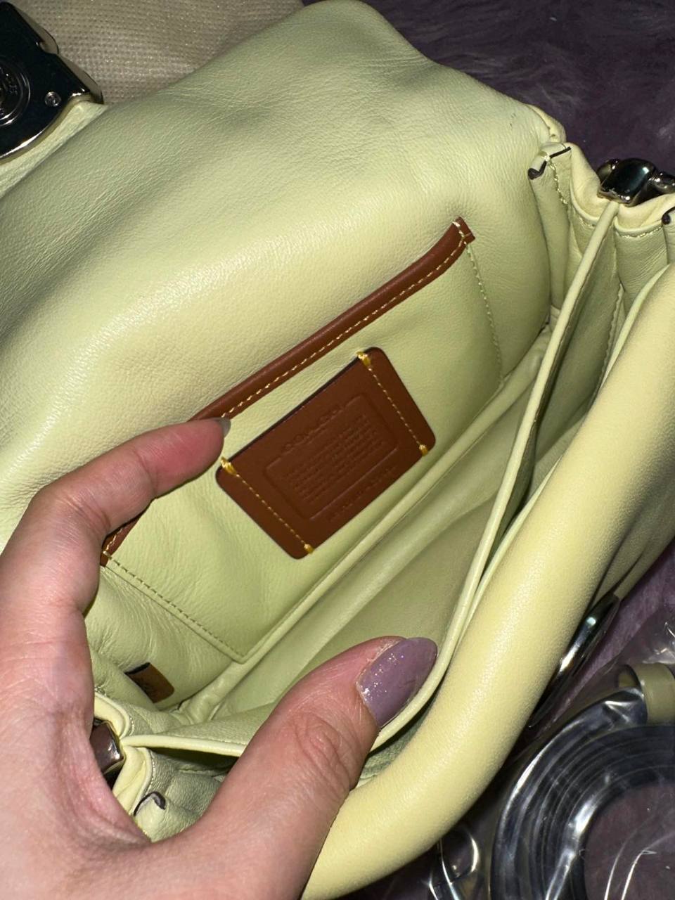 ORIG Preloved Coach Pillow Tabby Shoulder Bag 18 Green Mini Bag