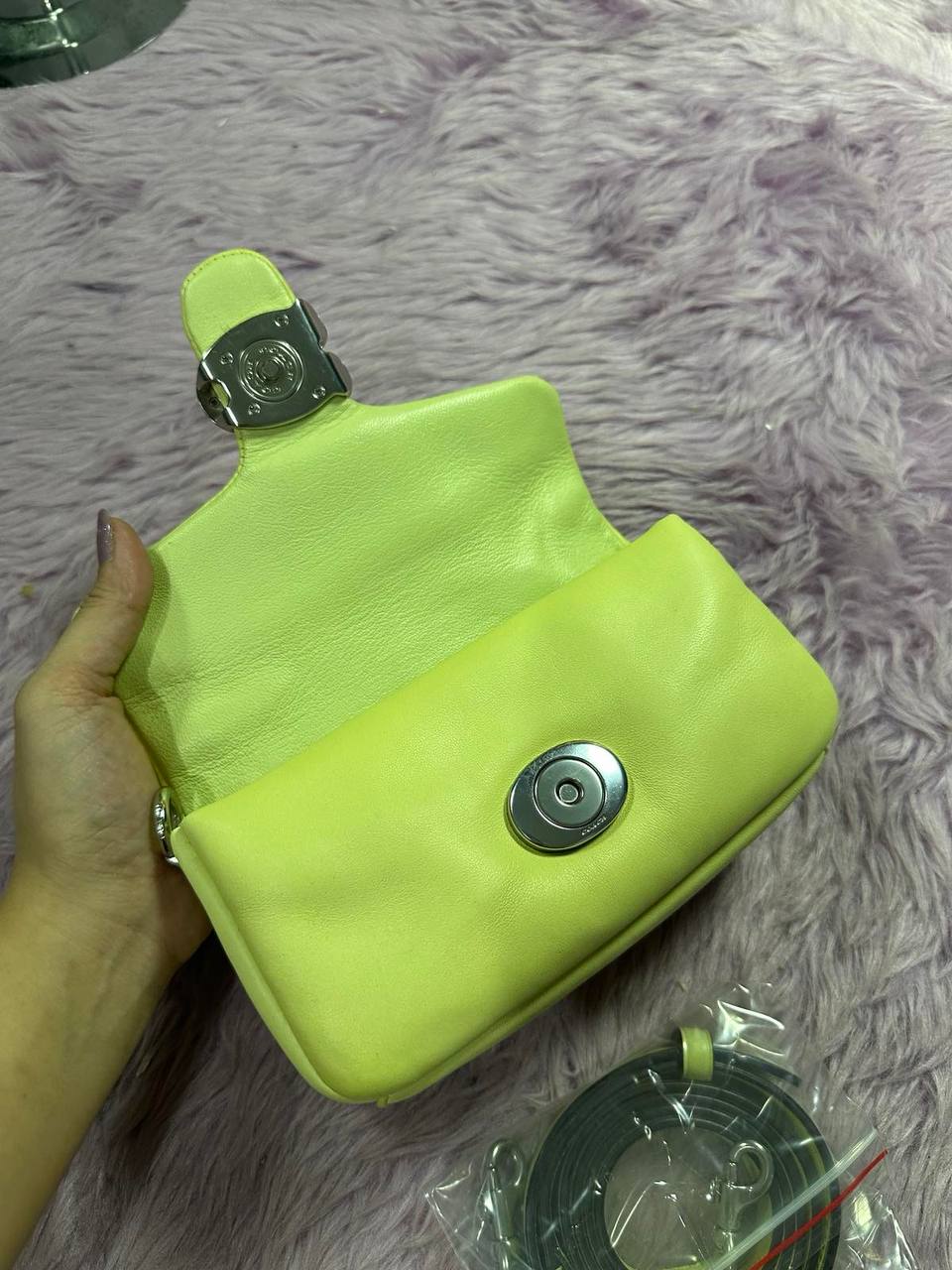 ORIG Preloved Coach Pillow Tabby Shoulder Bag 18 Green Mini Bag