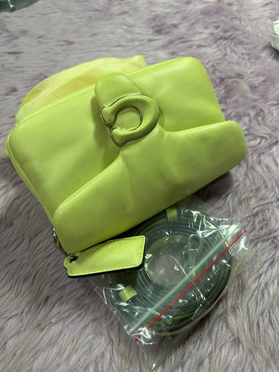 ORIG Preloved Coach Pillow Tabby Shoulder Bag 18 Green Mini Bag