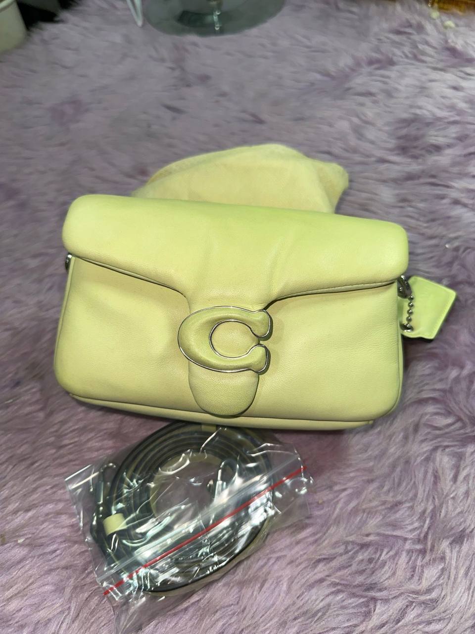 ORIG Preloved Coach Pillow Tabby Shoulder Bag 18 Green Mini Bag