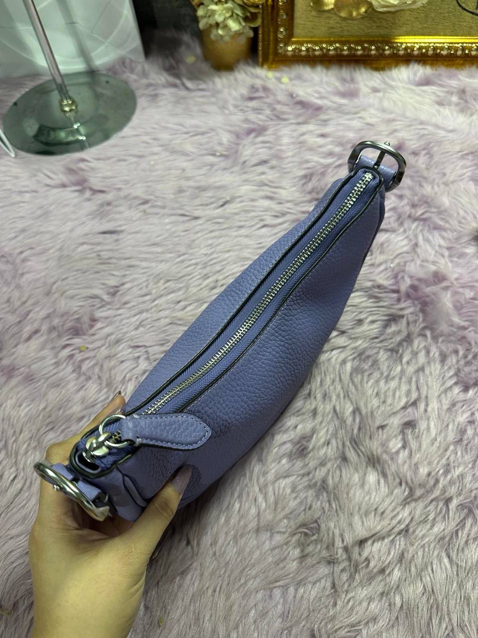 ORIG Preloved Coach Retail Luna Shoulder Bag In LIGHT VIOLET