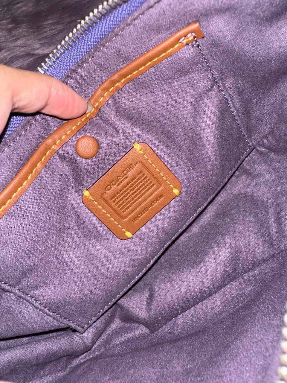 ORIG Preloved Coach Retail Luna Shoulder Bag In LIGHT VIOLET