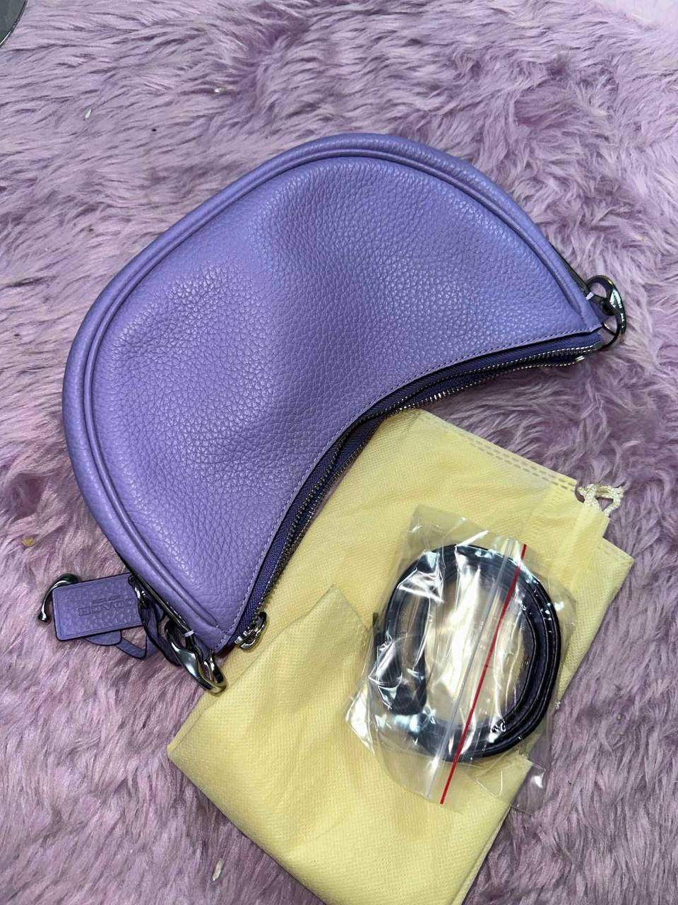 ORIG Preloved Coach Retail Luna Shoulder Bag In LIGHT VIOLET