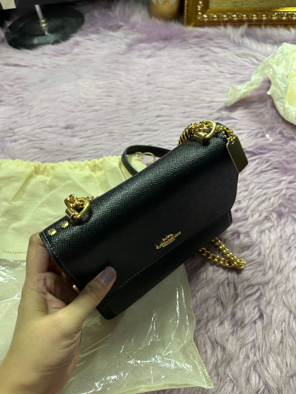 ORIG Preloved Coach Mini Klare Crossbody Black Small Bag
