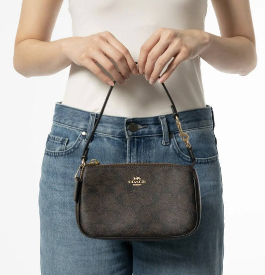 ORIG & IMPORTED Coach Nolita 19 In Signature Canvas Brown Small Kilikili Bag