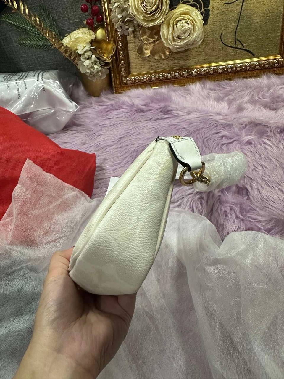 ORIG & IMPORTED Coach Nolita 19 In Signature Canvas Glacier White Small Kilikili Bag