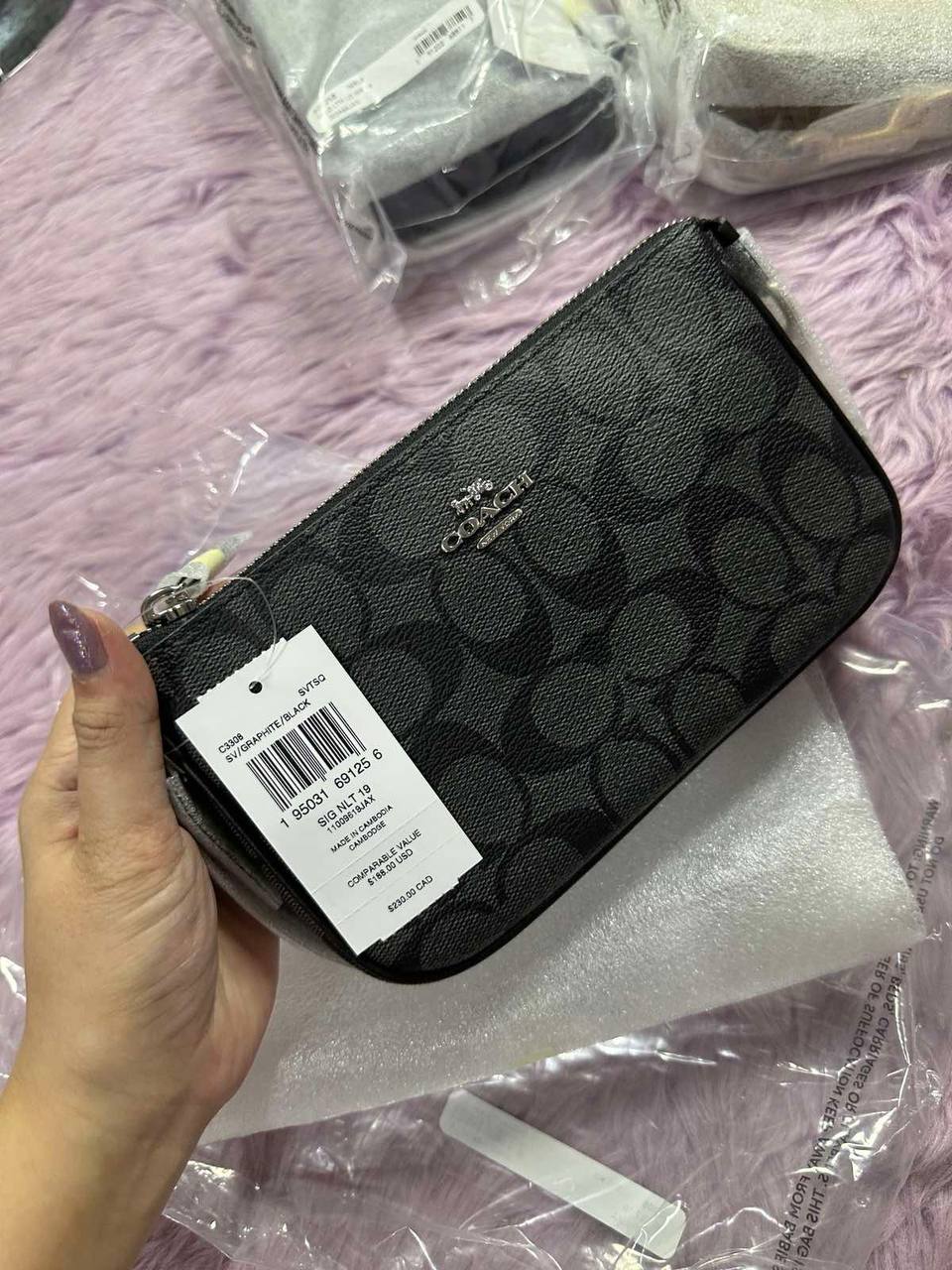 ORIG & IMPORTED Coach Nolita 19 In Signature Canvas Black Small Kilikili Bag