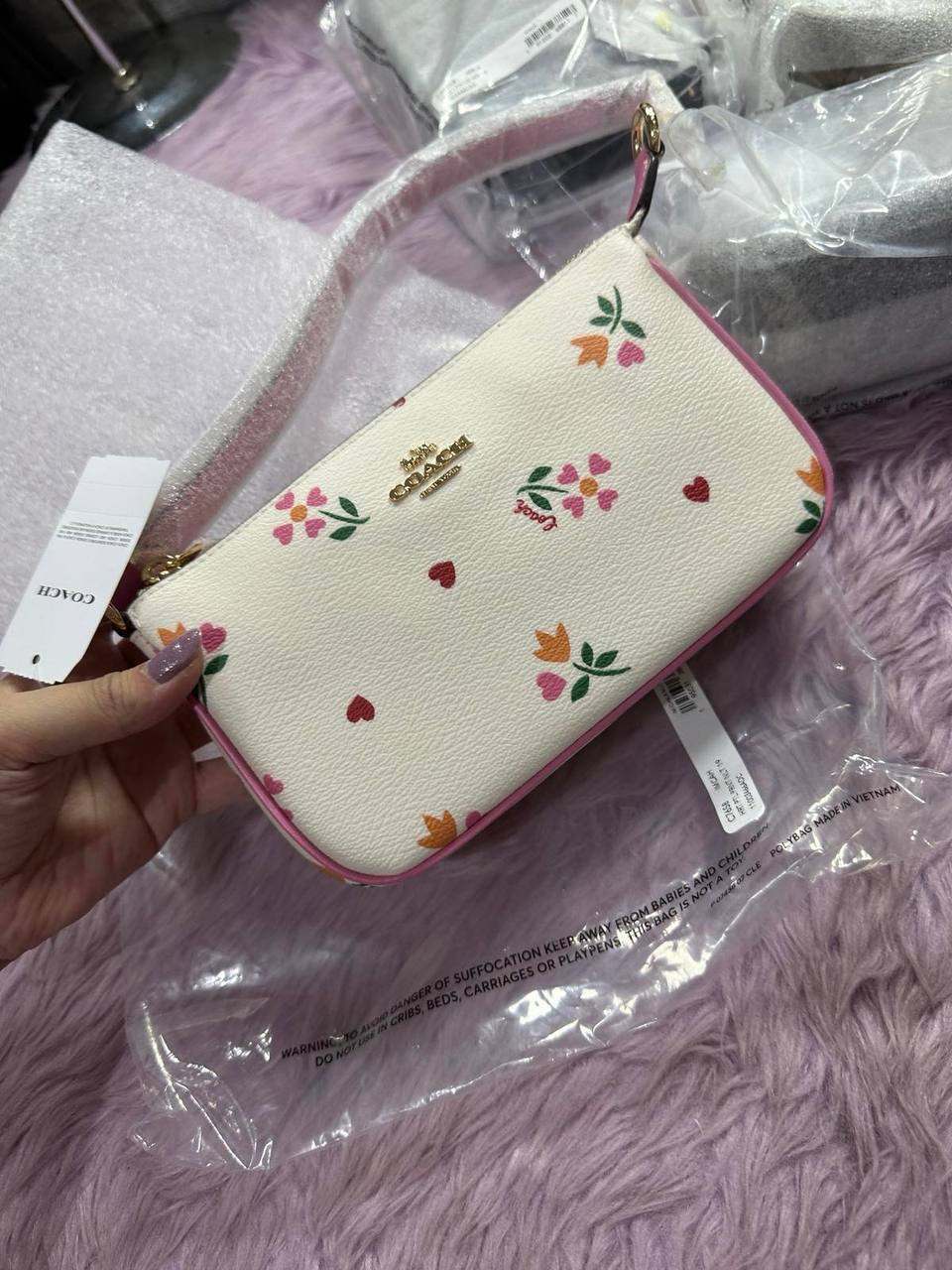 ORIG & IMPORTED Coach Nolita 19 In Floral White Small Kilikili Bag