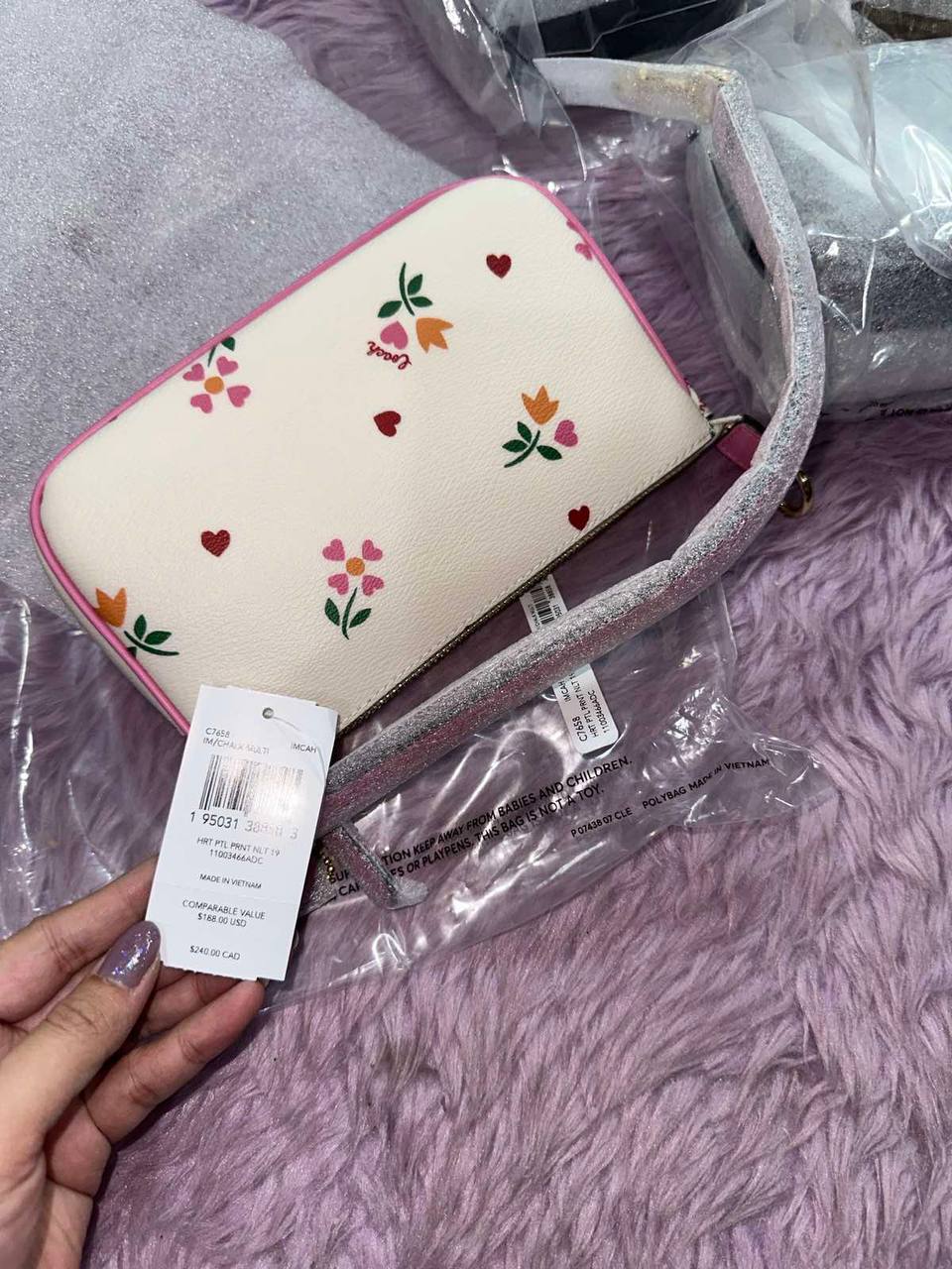 ORIG & IMPORTED Coach Nolita 19 In Floral White Small Kilikili Bag