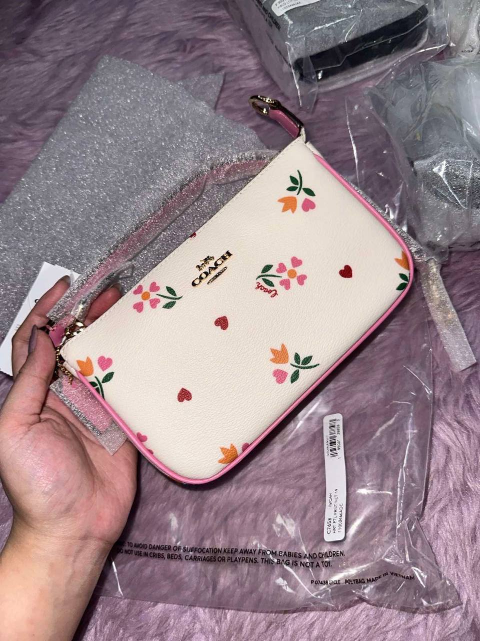 ORIG & IMPORTED Coach Nolita 19 In Floral White Small Kilikili Bag