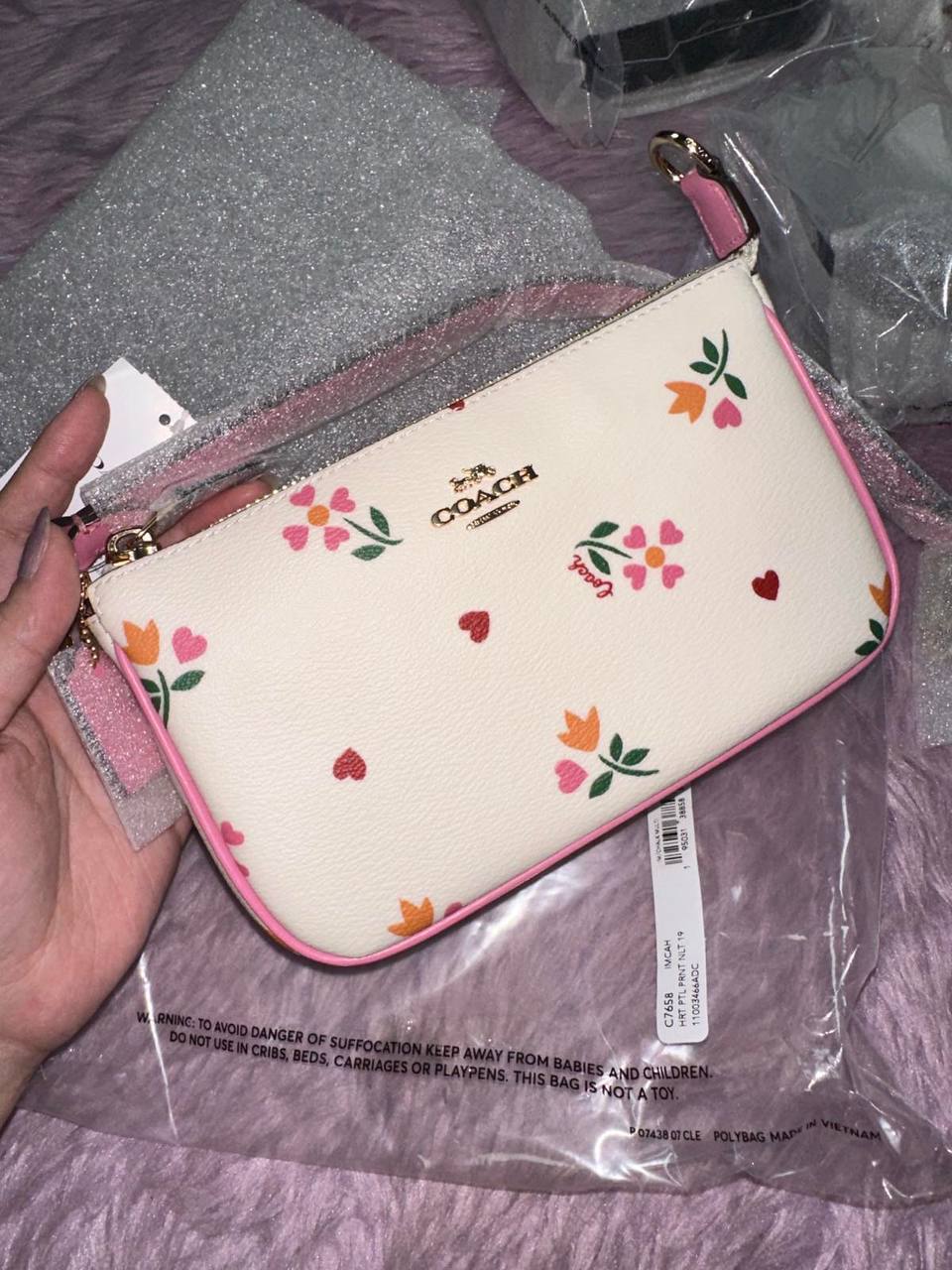 ORIG & IMPORTED Coach Nolita 19 In Floral White Small Kilikili Bag